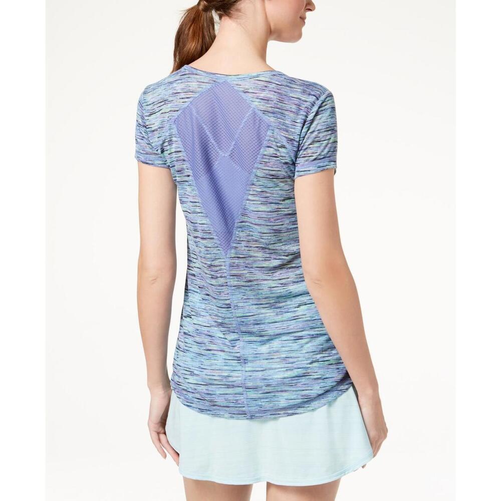 Ideology Womens Space Dyed Mesh Back T-Shirt Size XS - Picture 2 of 2